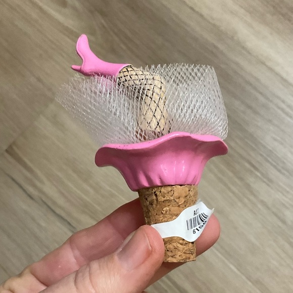 Leg fishnet tutu dancer wine bottle topper cork stopper New gift party NWT - Picture 4 of 6
